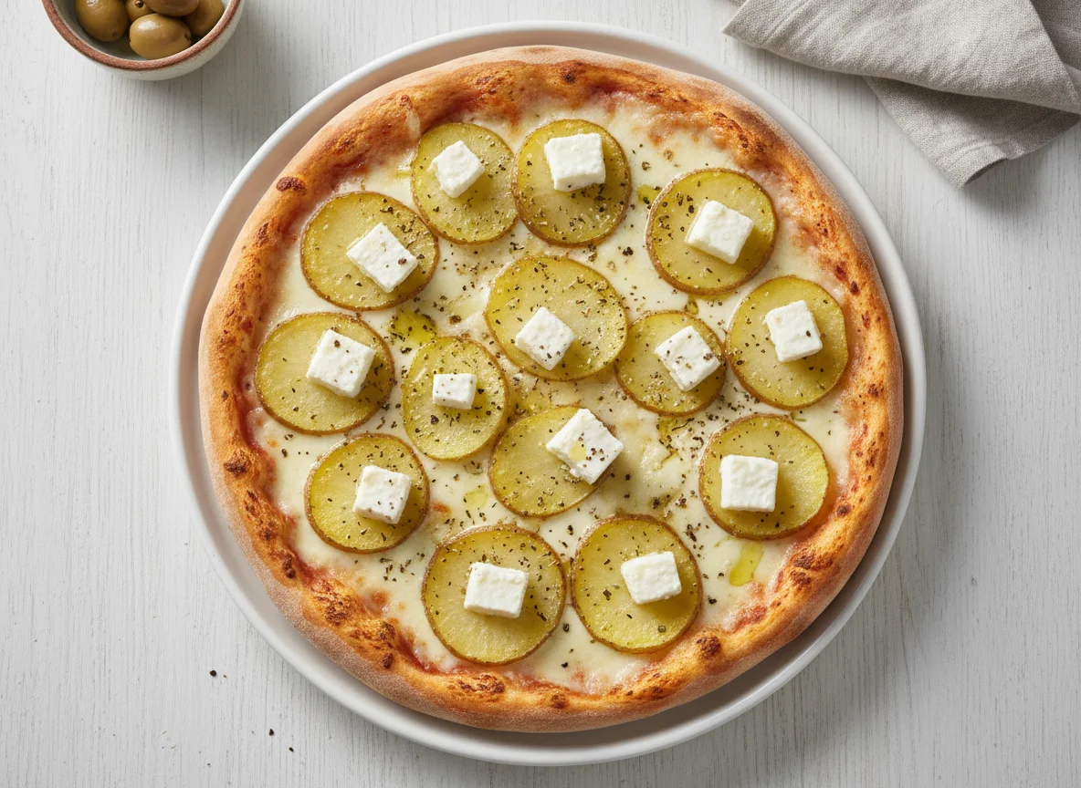 Pizza de patata y queso photo