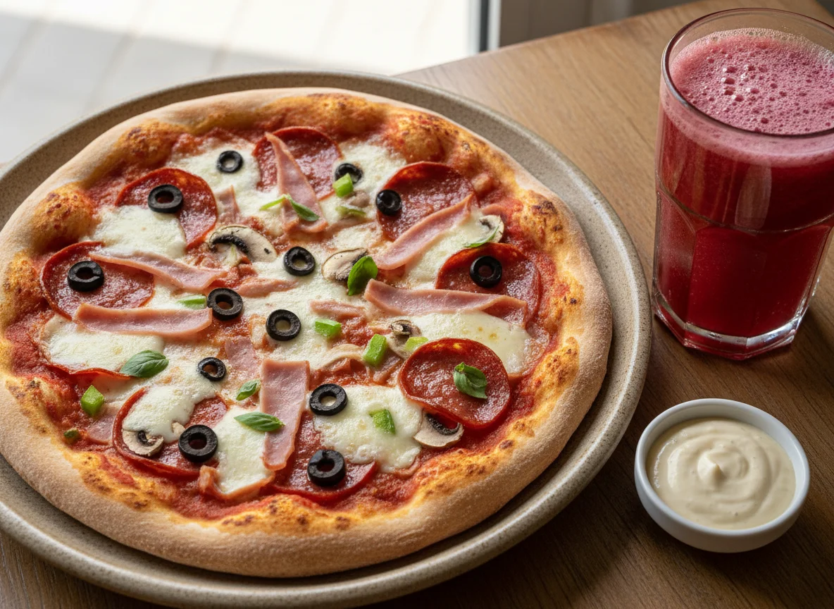 Pizza y Bebida photo