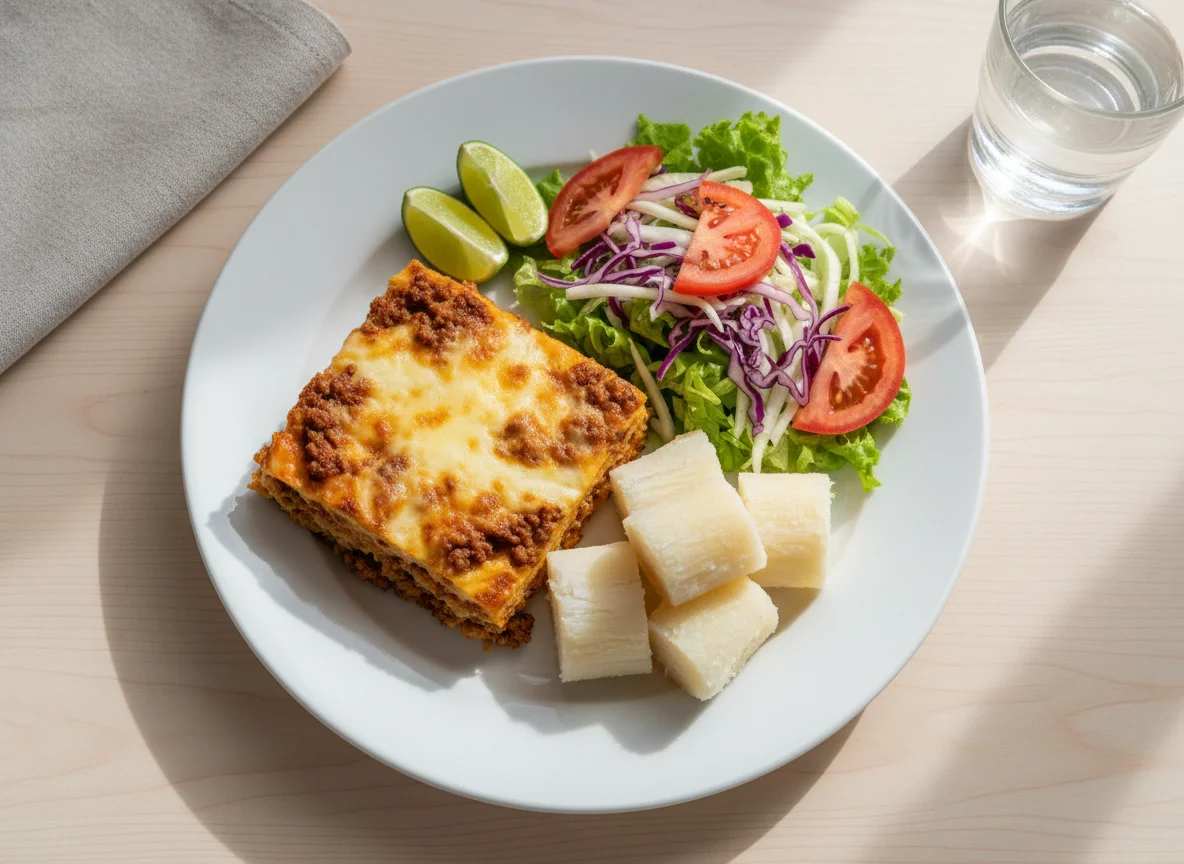 Plato combinado con ensalada photo