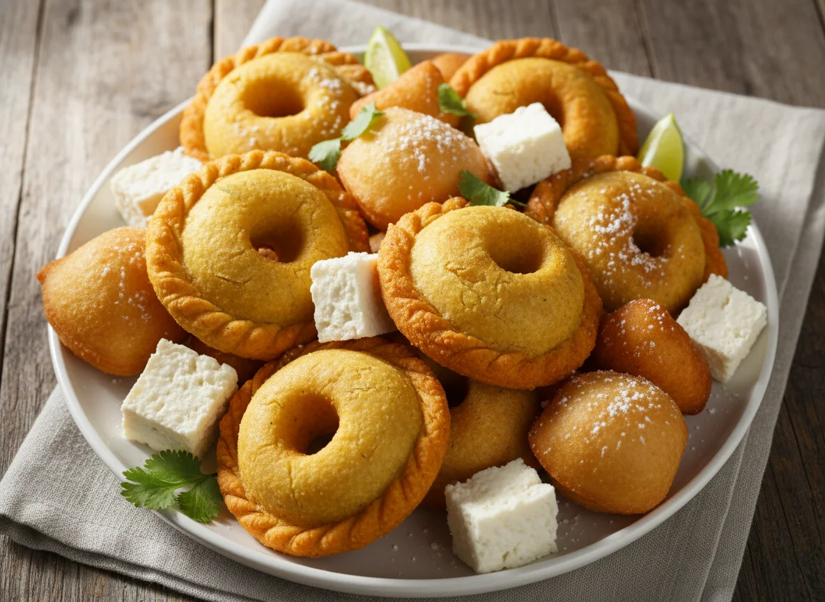 Plato de fritos y queso photo