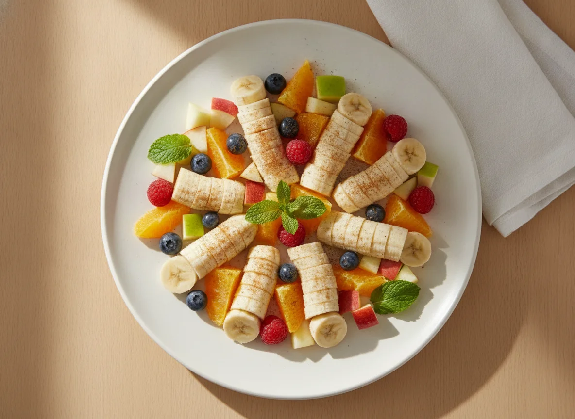 Plato de frutas mixtas photo