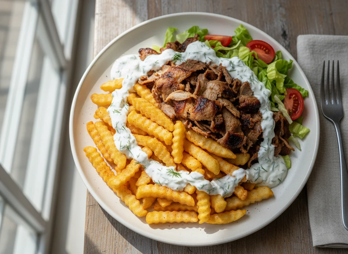 Plato de Gyro/Döner con Papas Fritas photo