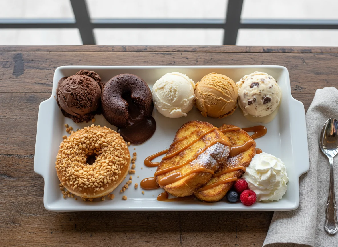 Plato de postres variados photo