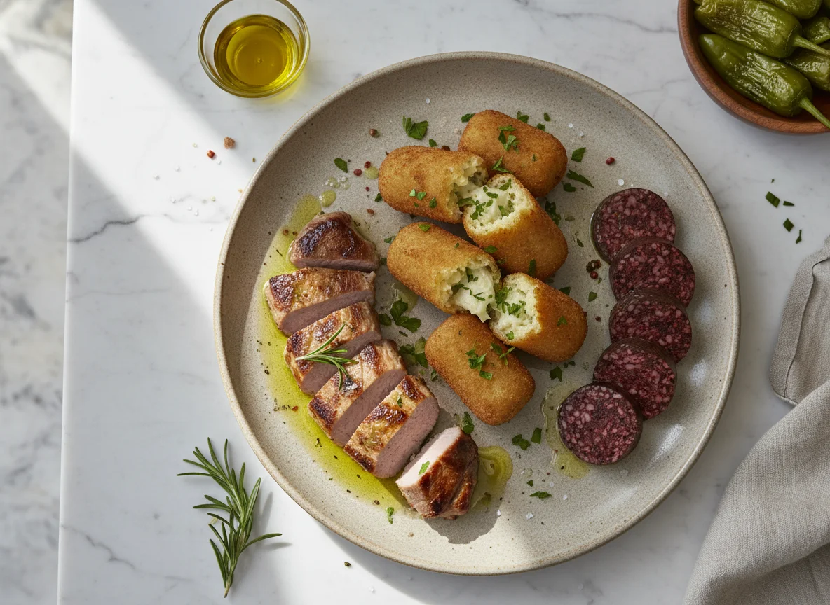 Plato variado de tapas photo