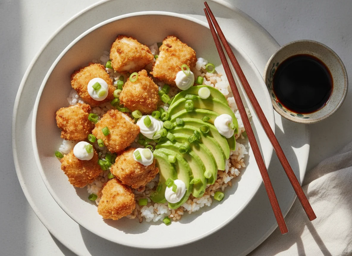 Poke Bowl de Pollo Frito y Palta photo