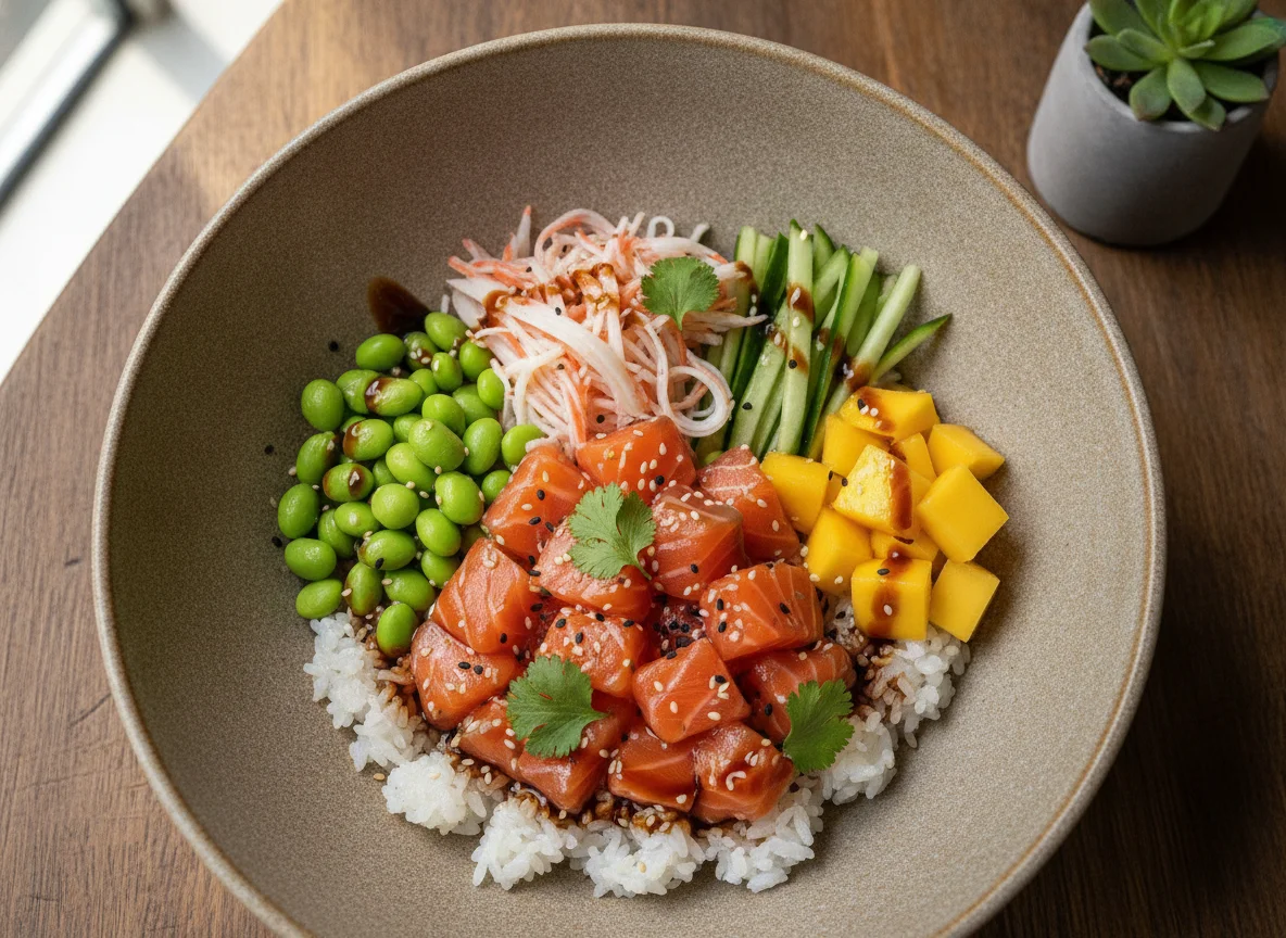 Poke Bowl de Salmón y Kanikama photo
