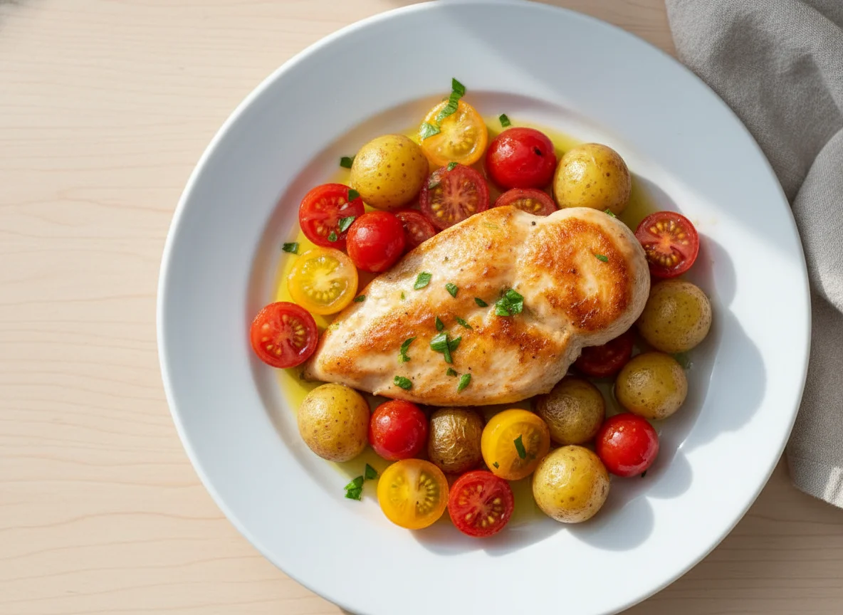 Pollo con Tomate y Papa photo