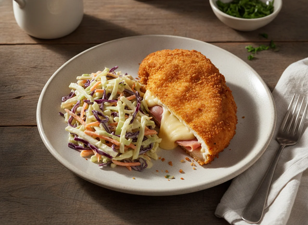 Pollo Cordon Bleu con Ensalada Cremosa photo