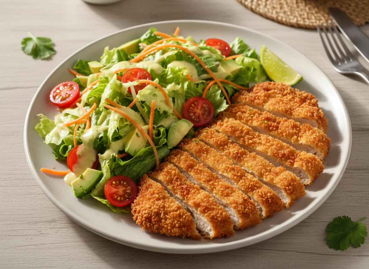 Pollo Katsu con Ensalada photo