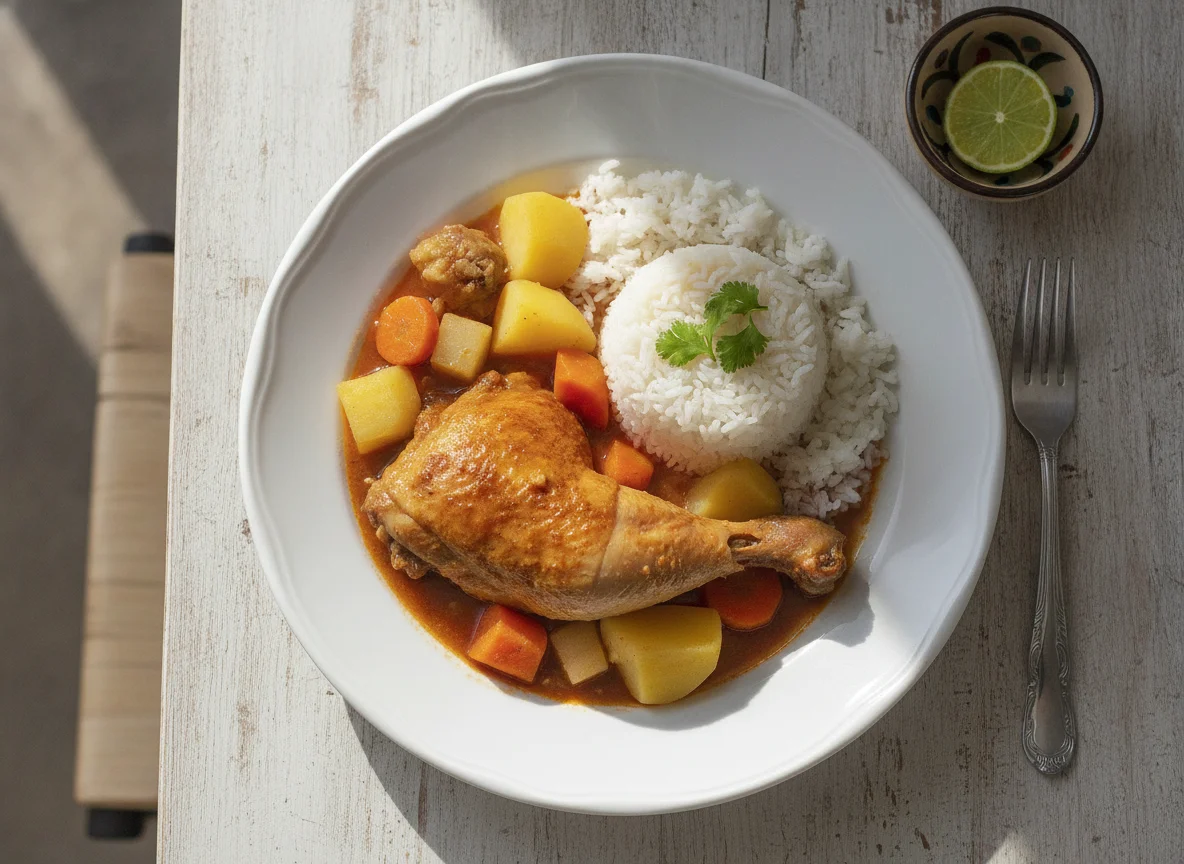 Pollo sudado con arroz photo