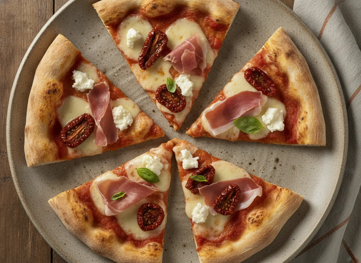 Porciones de pizza artesanal photo
