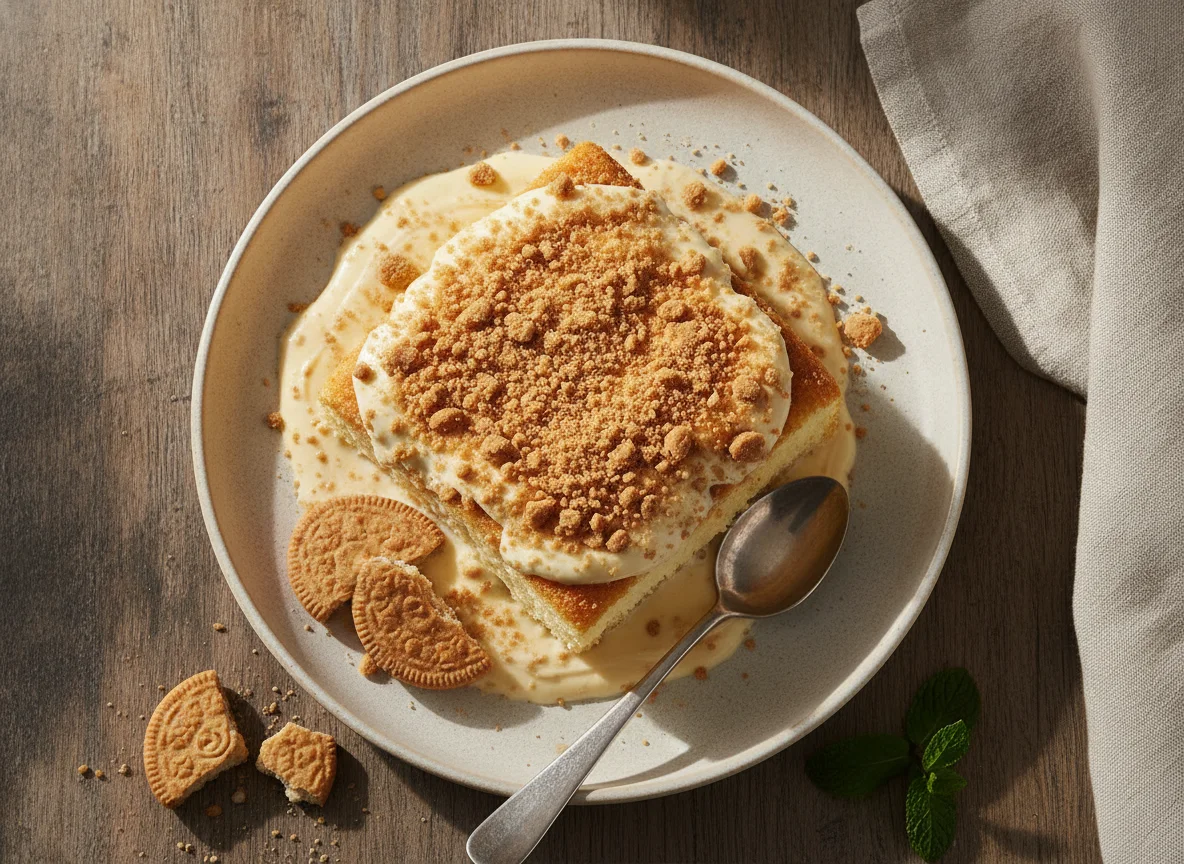 Postre de tres leches con galleta photo