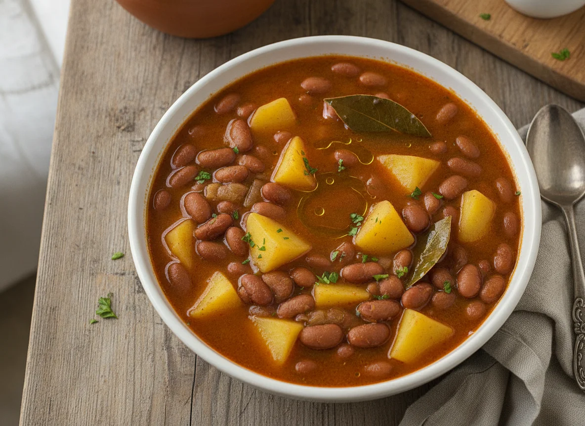Potaje de alubias con patatas photo