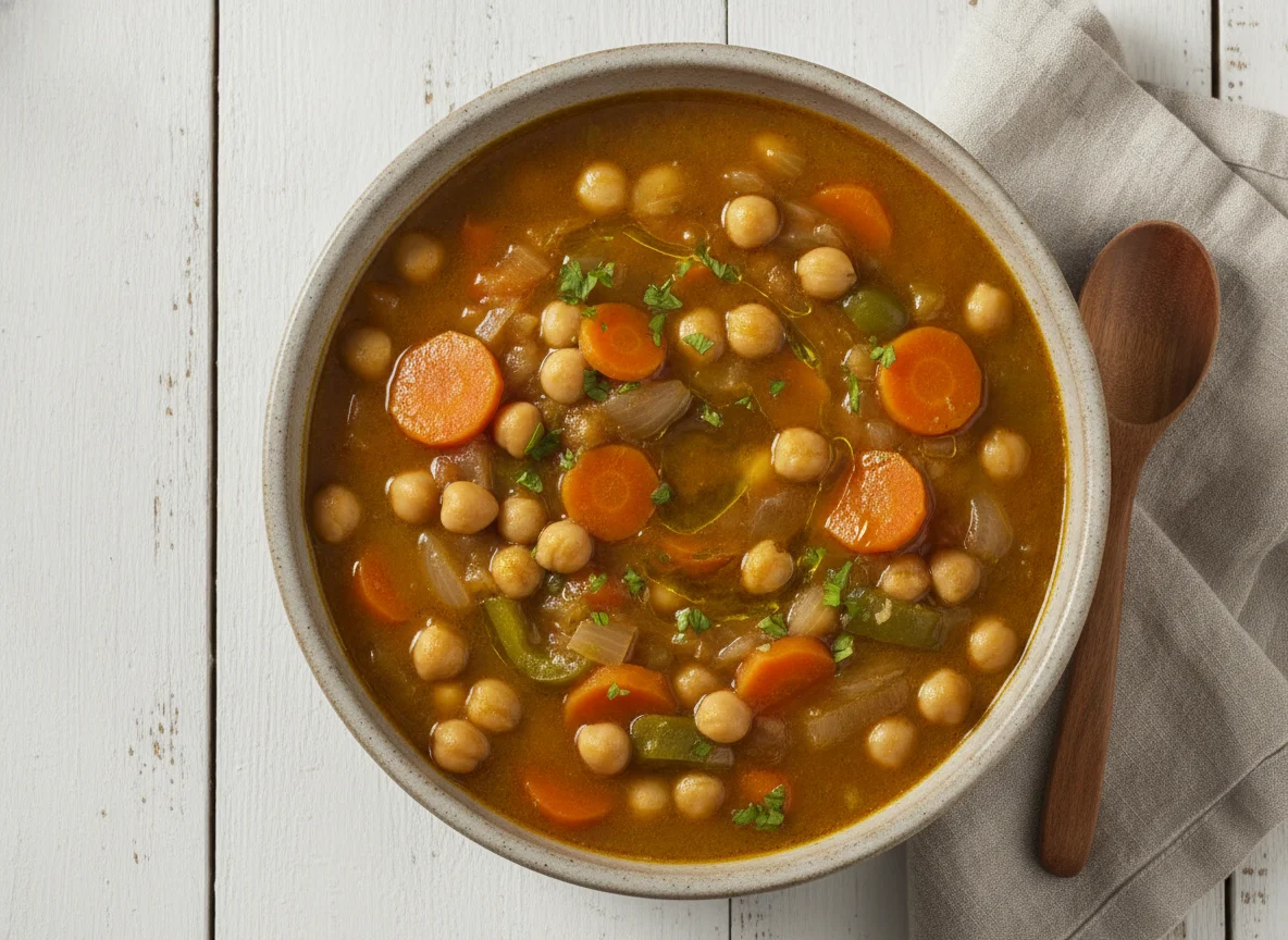 Potaje de garbanzos con verduras photo