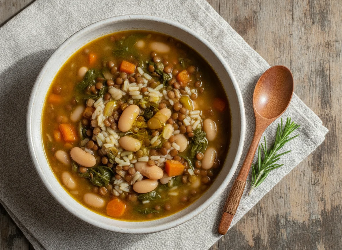 Potaje de legumbres con verduras photo