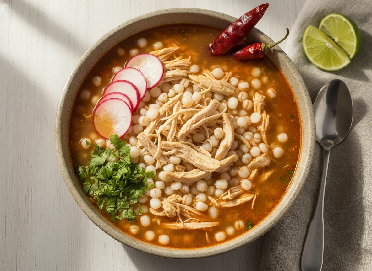 Pozole de pollo photo