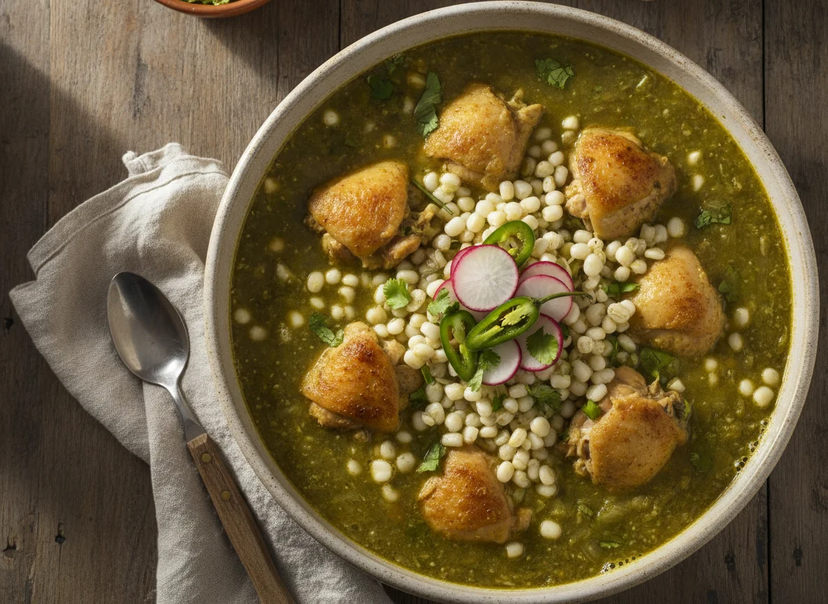 Pozole verde de pollo photo