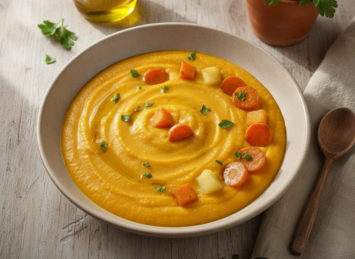 Puré de calabaza y zanahoria photo
