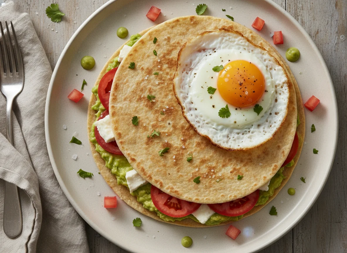 Quesadilla con palta y tomate photo