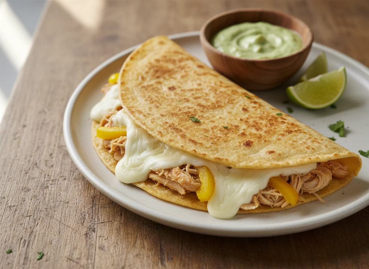 Quesadilla de pimiento y pollo photo