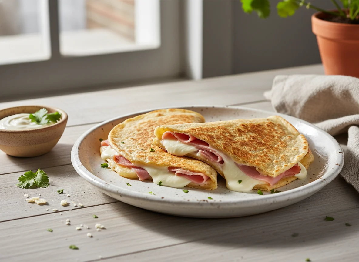 Quesadillas de jamón y queso photo