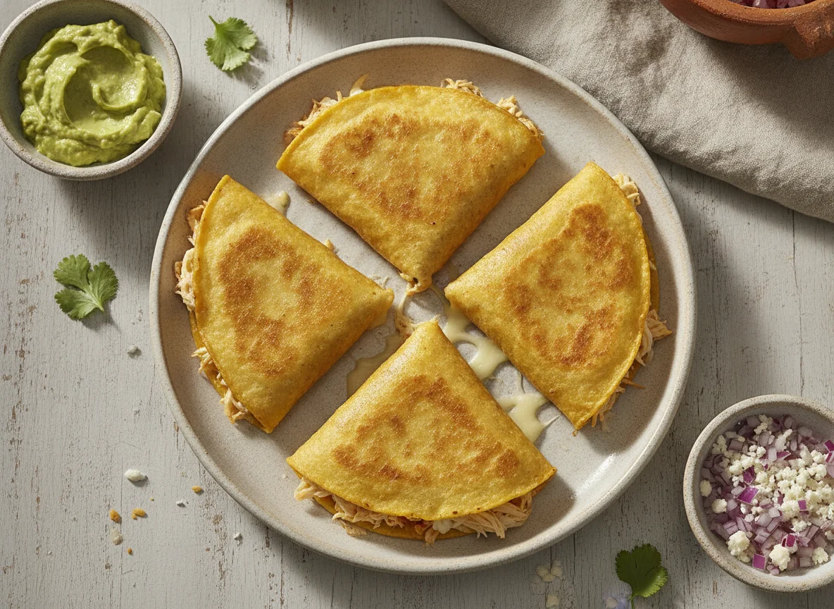 Quesadillas de pollo y queso photo