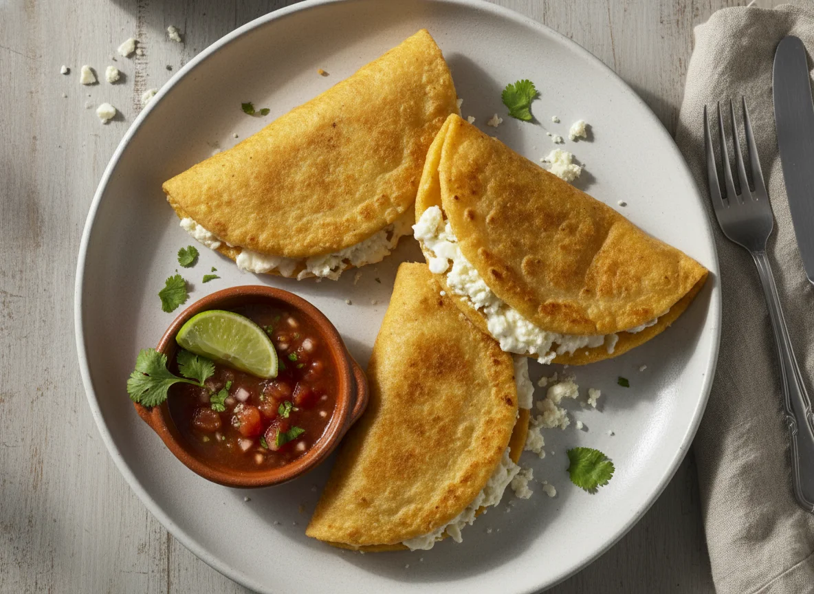 Quesadillas fritas de queso photo