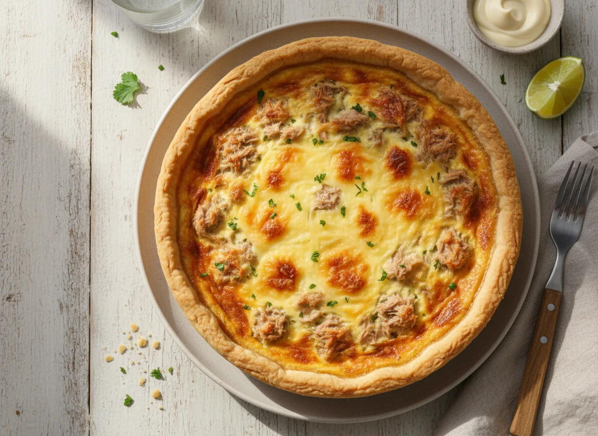 Quiche de atún y queso photo