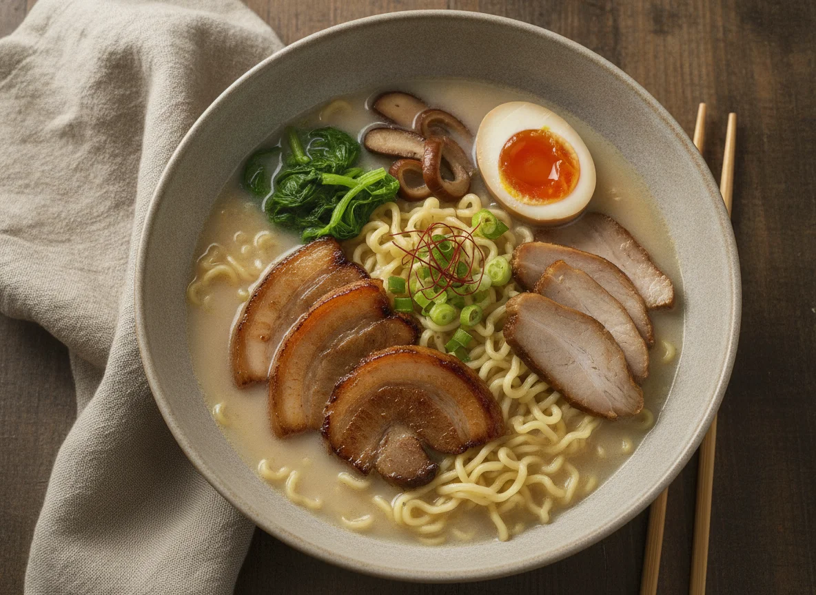 Ramen de Tonkotsu con Chashu photo