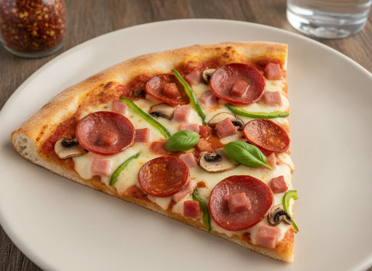 Rebanada de pizza combinada photo