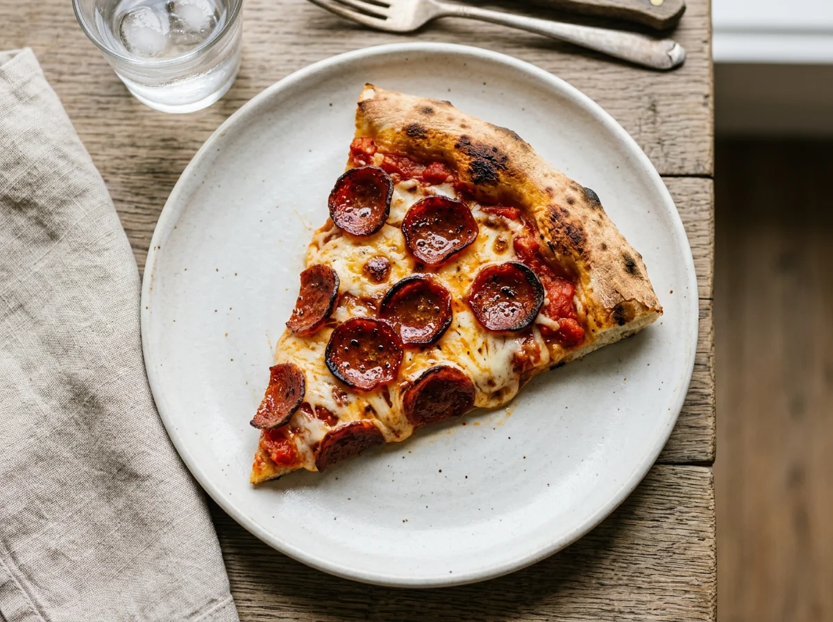 Rebanada de pizza de pepperoni photo