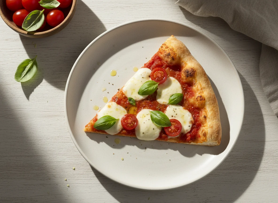 Rebanada de Pizza Margarita photo