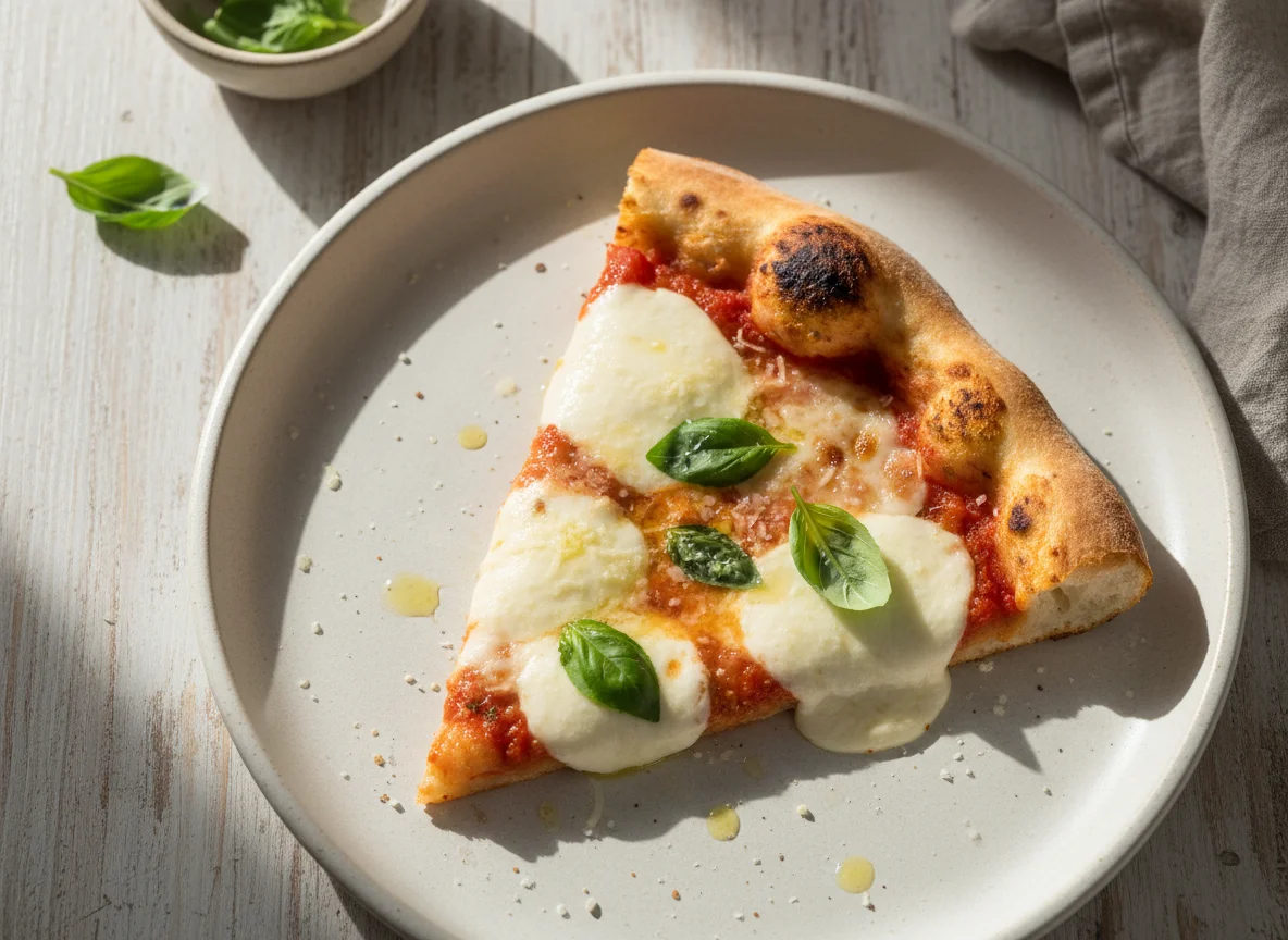 Rebanada de Pizza Margherita photo