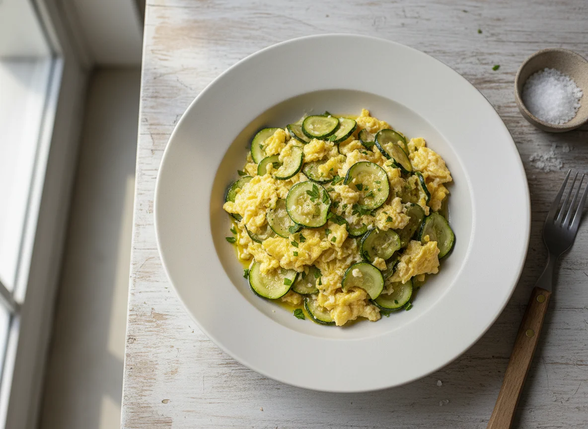 Revuelto de zapallitos con huevo photo