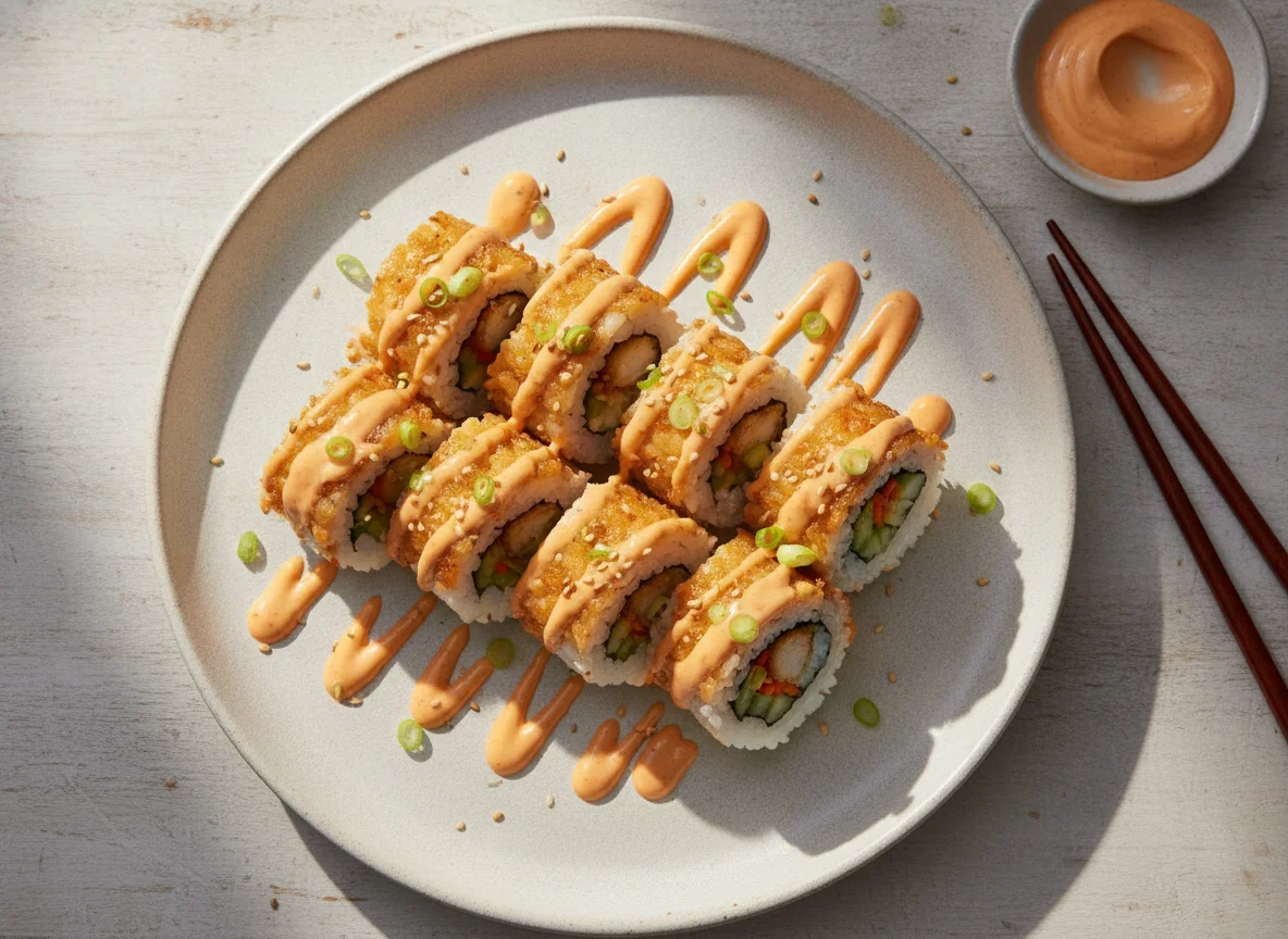 Rollitos de pollo estilo coreano (Dragon Rolls) photo