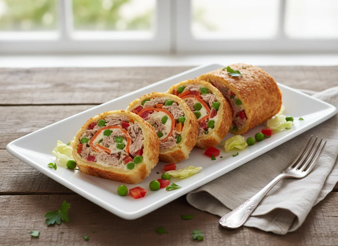 Rollo de ensalada de atún photo