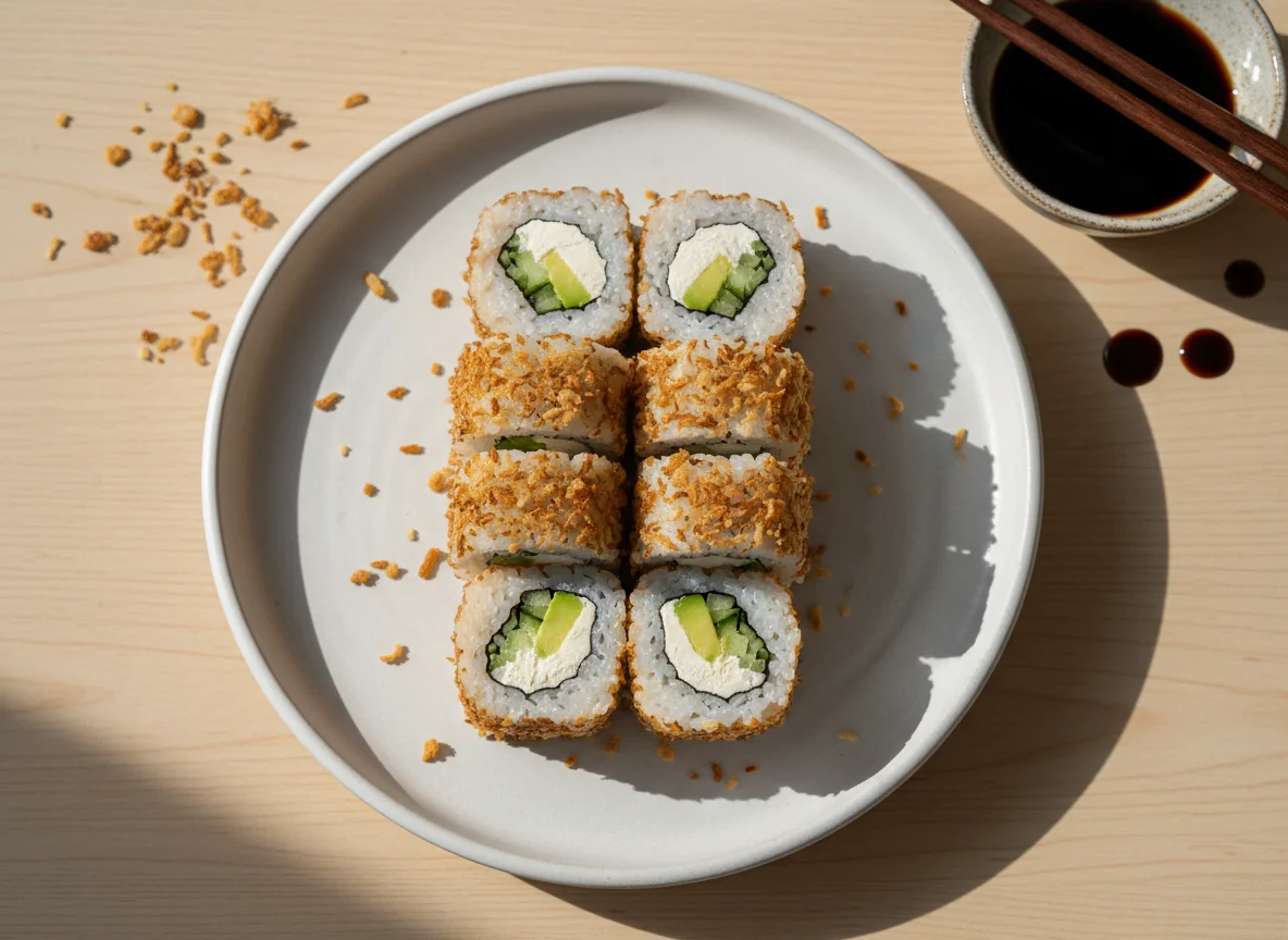 Rollos de Sushi con Crujiente photo