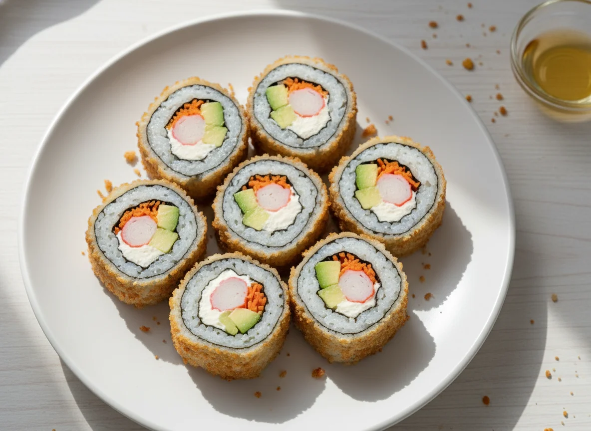 Rollos de sushi empanizados photo