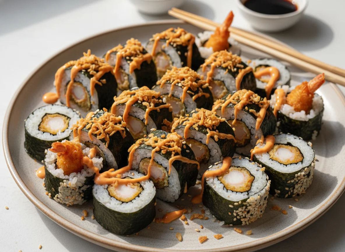 Rollos de sushi variados photo