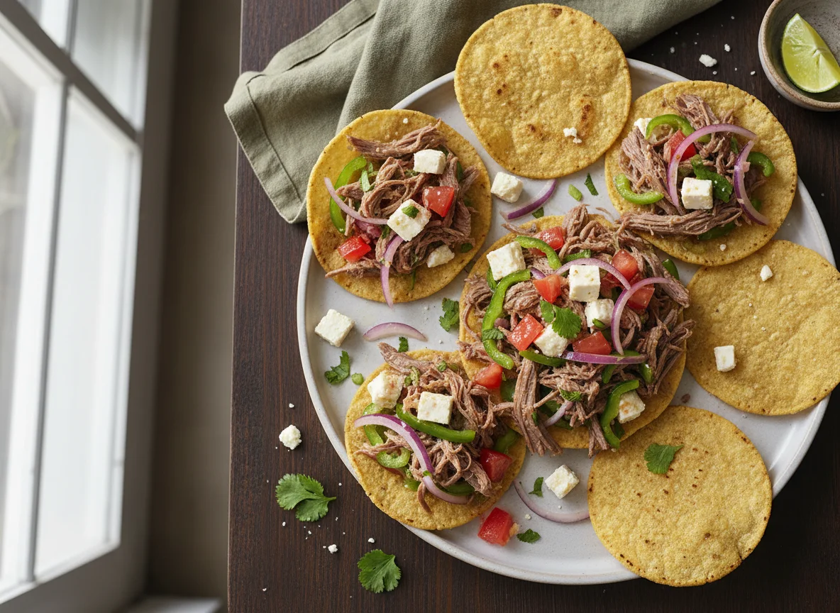 Salpicón de res con tostadas photo