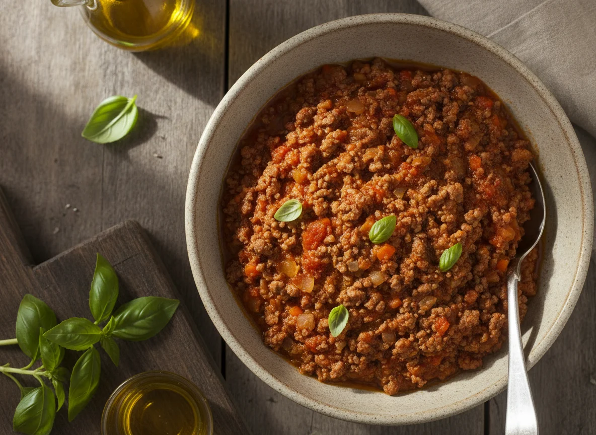 Salsa boloñesa casera photo