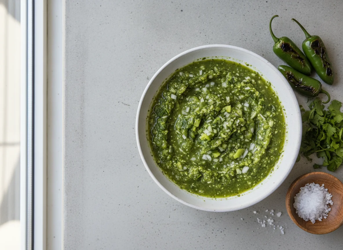 Salsa verde cruda photo