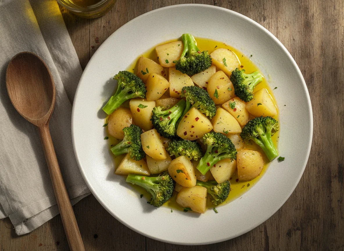 Salteado de brócoli y patatas photo