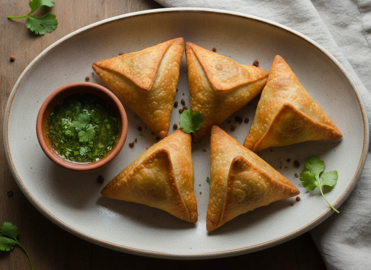 Samosa de carne photo