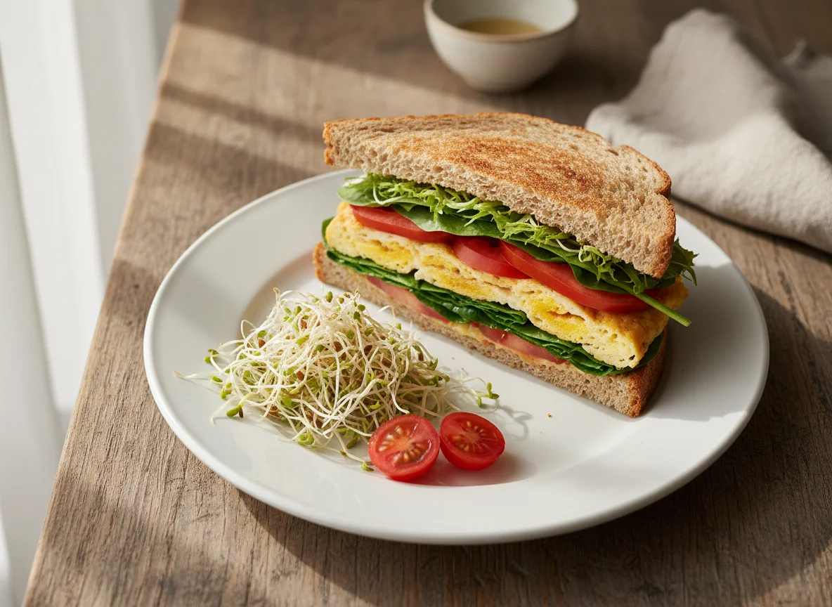 Sándwich con ensalada de germen photo