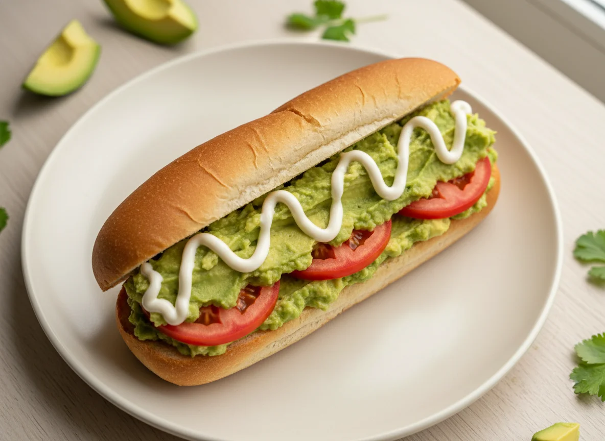 Sándwich con palta y mayonesa photo
