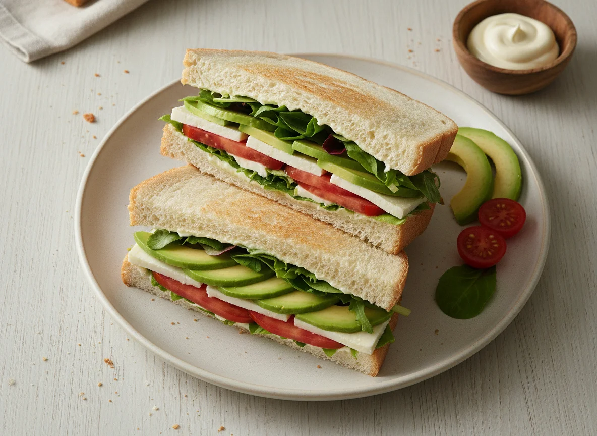 Sándwich de aguacate y tomate photo