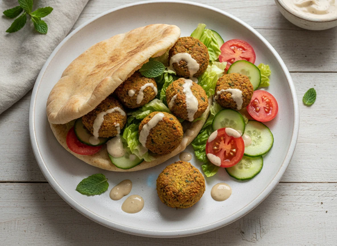 Sándwich de Falafel en Pan Pita photo