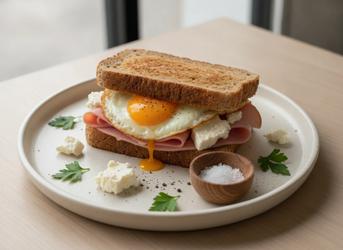 Sándwich de huevo, jamón y queso Turrialba photo