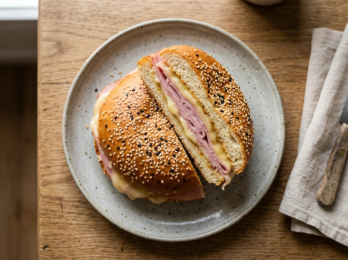 Sándwich de jamón y queso photo